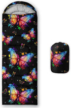 HOSIMA Dear Hunting Pattern Cold Weather Sleeping Bags for Kids Adults,Black Light Weight Waterproof Sleeping Bags for Outdoors Hiking.