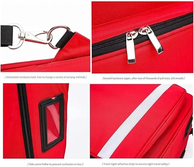 Waterproof First Aid Kit Backpack - Large Capacity Lightweight Emergency Medical Bag with Multiple Compartments for Home, Car, Camping, Hiking