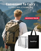 Backpacking Fire Grill,2PCS 6.3IN Portable Folding Campfire Grill 304 Stainless Steel Camping Grill Gate Backpack Frill for Outdor,Hiking,Picnic,Traveling,Fishing