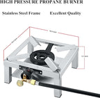Propane Burner Angle Iron Camp Stove with CSA Listed Regulator and 4ft Hose (SS1200)