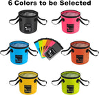 AUTODECO Collapsible Bucket 5 Gallon Container Folding Water Bucket Portable Wash Basin