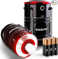 2 Pack LED Camping Lantern Cum Flashlight, LED Lanterns, Suitable Survival Kits for Hurricane, Emergency Light for Storm, Outages, Outdoor Portable Lanterns | Batteries Included