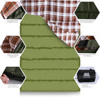 Double Sleeping Bag Cotton Flannel for Camping, Backpacking Or Hiking. Queen Size 2 Person Waterproof Sleeping Bag for Adults Or Teens. Lightweight with Compression Sack