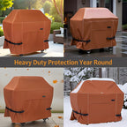 NettyPro Grill Cover for Outdoor Grill 70 inch Waterproof Heavy Duty Gas BBQ Grill Cover for Outside Weber, Char-Broil, Brinkmann, Jenn Air, Nexgrill 3-5 Burners Barbecue, Brown