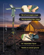 Portable Camping Light with Stand 67'' Rechargeable Work Light - 6500Lumen, 20000mAh Battery, 2700K-6000K Dimmable Camping Lattern with Magnetic Base for Camping, Garage, Emergency