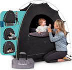 Hiccapop Daydreamer Blackout Tent for Pack and Play, Patented Portable Crib Tent, Blackout Canopy Crib Cover, Sleep Pod for Kids