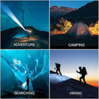 ERAY Handheld Large Flashlight Rechargeable, 10000 Lumens Powerful LED Spotlight Searchlight Strobe Flashlight Lantern Combo Black, 6 Lighting Modes for Outdoor Camping Hiking Fishing Emergency