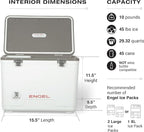 Engel UC30 30qt Leak-Proof, Air Tight, Drybox Cooler and Hard Shell Lunchbox