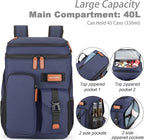 Insulated Cooler Backpack,33/45 Cans Multifunctional Double Deck Leakproof Cooler Bag with Sternum Strap,Large Capacity Lightweight Travel Camping Beach Backpack