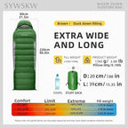 Ultralight Down Sleeping Bag with Pillow, 15F 32F 45F Sleeping Bag for Women,Men,Youth Backpacking,Hiking and Camping Outdoor with YKK Two-Way Zipper 680 FP Down