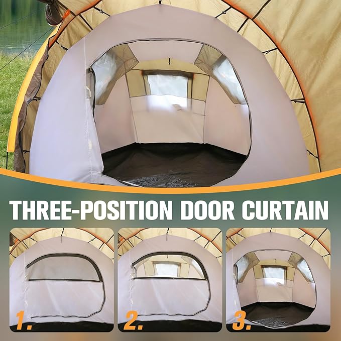 generic Oxford 2-Person Backpacking Tent Windproof Lightweight Tent Rainproof Waterproof Tent for Camping Hiking Cycling