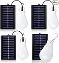 VIHOSE 4 Pcs Solar Light Bulbs Solar Powered Light Portable Emergency LED Bulb Waterproof for Camping Tent Indoor Outdoor Shed Night Fishing Chicken Coop