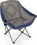 CAMPHILL Folding Camping Chair,Oversized Portable Camping Chair with Cup Holder,Heavy Duty Padded Lawn Chair for Camping, Tailgates, Beach, and Sports