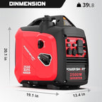 PowerSmart 2500 Watt Portable Inverter Generator, 79.8cc Gas Powered Engine with 5.5H Long Runtime, Ultra Quiet Small Generator for Camping, RV, Home Power Outage and Outdoor Emergency (HB5020)
