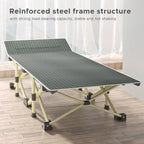 CHICIRIS Folding Camping Cots Portable Sleeping Cot Lightweight Camping Beds for Outdoor Living Rooms, Steel Navy Blue 190 * 67 * 30cm (Silver Grey)