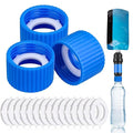 3 Pcs Water Filter Coupling Kit, Filtration Cleaning Couplings with 15 Pcs Gasket Seals, for 28mm External Threaded Water Filters and Standard Plastic Bottles for Hiking Camping