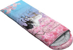 QOOMO Axolotl Cute Camping Sleeping Bags,3 Season Warm & Cool Weather,Lightweight,Waterproof Sleeping Bags for Adults & Kids,Traveling,and Outdoors