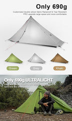 3F UL Gear Lanshan PRO Lanshan Ultralight Tent 3-Season Backpacking Tent for 1-Person or 2-Person, Waterproof Professional Tents for Camping, Trekking, Kayaking, Climbing