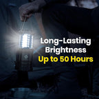 Etekcity Lantern Camping Essentials Lights, Led Flashlight for Power Outages, Battery Operated Lamp for Emergencies, Survival Gear, Hurricane Preparedness Items, Water Resistant, 2 Pack, Black