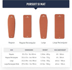 Sea to Summit Pursuit Self-Inflating Sleeping Mat for Camping and Backpacking, Rectangular - Large/Wide (78 x 30 x 2 inches)