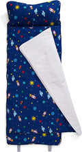Delta Children Nap Mat - Includes Pillow & Blanket for Toddlers and Kids; Features Carry Handle w/Strap Closure and Name Tag; Rollup Design is Ideal for Preschool and Daycare; Personalization Optional