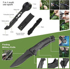 Gifts for Men Christmas Emergency Survival Kit, 22 in 1 Professional Survival Gear Equipment Tools First Aid Supplies for SOS Emergency Tactical Hiking Hunting Disaster Camping Adventure