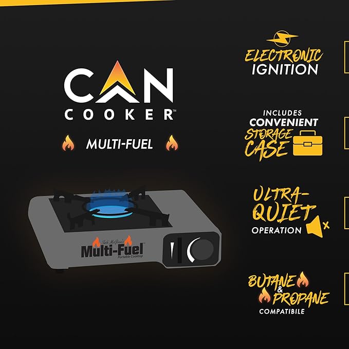CanCooker 4 Gallon Convection Steam Cooker and Portable Multi-Fuel Single Burner with Convenient Case, Perfect for Feeding 20 People