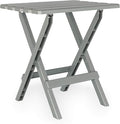 Camco 51692 Gray Large Adirondack Portable Outdoor Folding Side Table, Perfect for The Beach, Camping, Picnics, Cookouts and More, Weatherproof and Rust Resistant