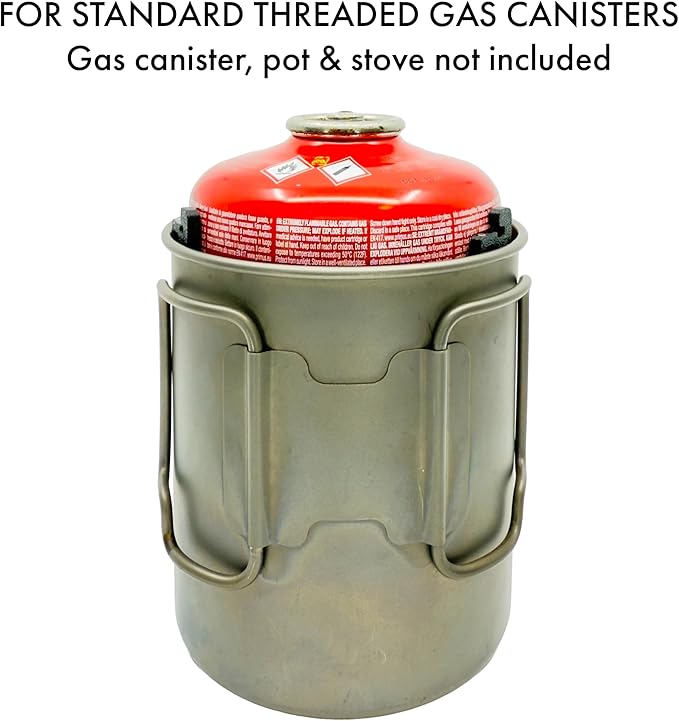 MagFeets Ultralight Fuel Canister Stabilizer Magnetic Gas Can Stand for Camping Stoves (Black)