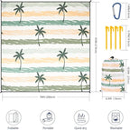 Beach Blanket Waterproof Sandproof Extra Large Beach Mat 79" X 83"/120"x108"for 1-8 Adults Quick Drying Durable Outdoor Picnic Mat for Beach Travel Camping Hiking