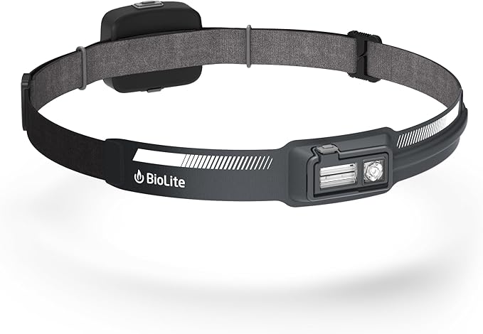 BioLite Dash 450 Rechargeable 450-Lumen Running Headlamp, Midnight Grey