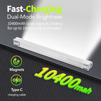LETOUR LED Tube Magnetic Light Work Lights 6000Lumens 10400mAh 5 Lighting Options Camping Lantern USB Rechargeable Portable Battery Powered Lights with 2 Magnets Endurance for 80 Hours