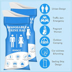 DIBBATU Disposable Urine Bag, 12/24 PCS Pee Bags for Travel for Women/Men, 800ML Emergency Portable Urinal Bag and Vomit Bags, Unisex Urinal Bag for Camping, Traffic Jams, Pregnant, Patient