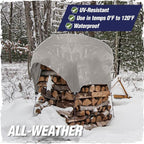 RUGGED RHINO All Weather 100% Waterproof Heavy Duty Tarp, 12x16, UV Temperature Resistant Tarps, High Durability Multipurpose Cover, for Home Outdoor Winter Snow Clean Up, Camping, 5 Mil, 1 PK Silver