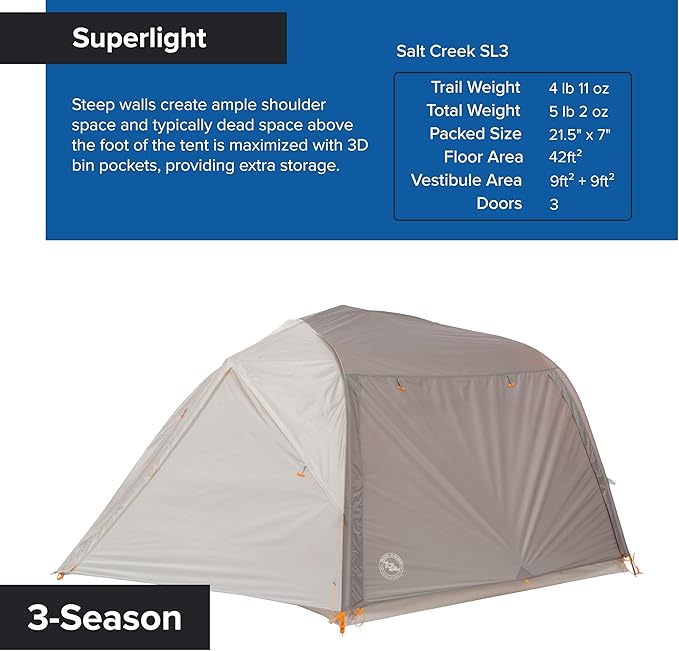 Big Agnes Salt Creek Superlight Backpacking Tent