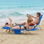 daystar SunnyFeel Beach Lounge Chair, Backpack Reclining Beach Chairs Lay Flat, Face Down Tanning Chair, Folding Camping Chairs Portable Camp Cot with Backpack Straps for Outdoor/Picnic/Lawn