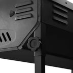 comzenz 35’’ Portable Charcoal Grill Folding BBQ Grill for Outdoor Grilling Cooking Camping Hiking Picnics Tailgating Backpacking Party, With Storage Bag & Non-Stick Frying Pan, Matte Black