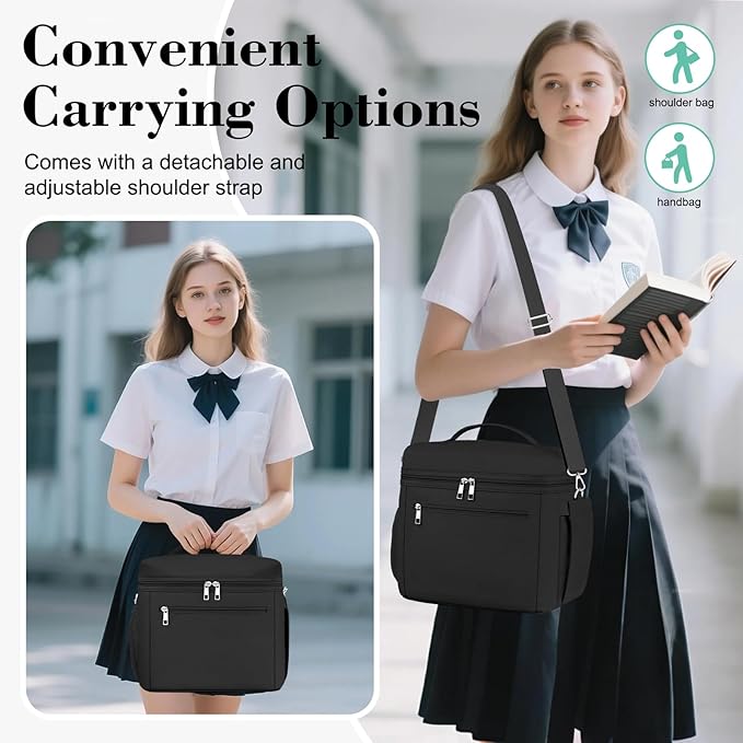 DALINDA Lunch Bag Cooler Bag Lunch Box for Women Men, Insulated Leak Proof LunchBox Lightweight for Picnic,Grocery,Beach,Camping,Travel,Work