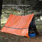 Emergency Tent Shelter Ultralight Survival Tube Tent 2 Person Emergency Shelter with Whistle for Camping Hiking Backpacking and Outdoor