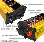 6000W Solar Power System Kit - 12V to 110V/220V Inverter, 18W Dual USB Solar Panel, 30A Charge Controller, Ideal for RV Camping, Off-Grid Outdoor Travel Power Supply (Yellow)
