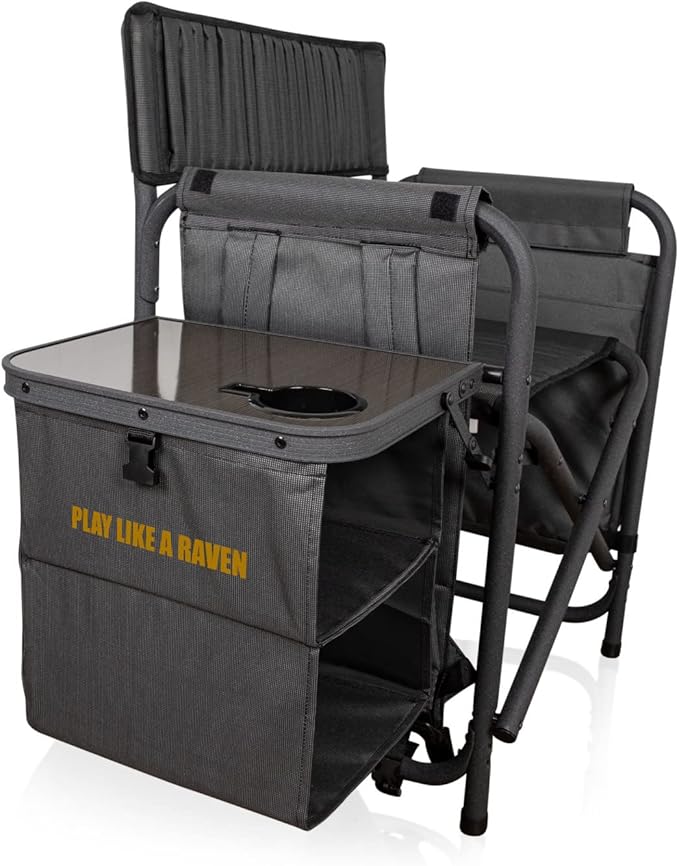 Picnic TIME NFL Unisex-Adult NFL Fusion Camping Chair with Side Table and Soft Cooler, Beach Chair for Adults, Lawn Chair