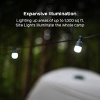 MPOWERD Luci Solar Site Lights: Stringless String Lights, Six Detachable Mini Camping Lights with Tent Stakes and Charging Case | Lights 1,000 sq ft | Rechargeable via Solar and USB | Lasts 20 Hours