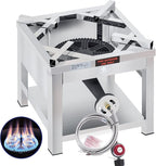 ARC Stainless Steel Single Burner Propane Stove, 200,000BTU High-Pressure Heavy-Duty Propane Burner Cooker, Burners for Outdoor Cooking For Turkey Fry, Seafood Boil (16.5"x16.5" Cooking Surface)