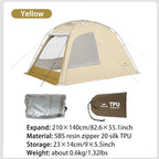 Naturehike Dune Hot Tent with Stove Jack, 117 sq ft 4 Seasons Camping Tent, 2-4 Person Waterproof Large Tent for Family, Car Camping, Picnic, Fishing, 6 Person
