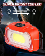 Lichamp Camping Headlamp Flashlight 4 Pack, Outdoor Battery Powered Head Lamp Gear for Running, Reading, Hiking, Walking, Climbing, Fishing, Hunting, Jogging, Headlight Multipack for Adults, Kids