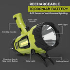Camping Lantern Rechargeable - Led Spotlight Flashlight 90,000LM With 10,000mAh (6 To 12 Hours Of Runtime) - Usb-c Fast Charging- Outdoor Handheld Spotlight For Camping, Flash Lights For Emergency