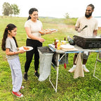 CORE Trash Bag Holder | Fits The 4 Foot Outdoor FlexRail Camp & Cook Table | Portable for Beach, Picnic, Backyards, BBQ, Tailgate, Patio, and Party