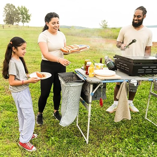CORE Trash Bag Holder | Fits The 4 Foot Outdoor FlexRail Camp & Cook Table | Portable for Beach, Picnic, Backyards, BBQ, Tailgate, Patio, and Party