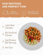 Simple Kitchen Freeze Dried Diced Chicken – 16 Servings for Family Meal Prep, Gluten Free & Dehydrated Survival Just Add Water Canned Food, for Camping Meals, Backpacking & Hiking, #10 Can Package