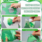 Simgoing 12 Sets Palm Sunday Crafts with LED Candles Easter Palm Tissue Paper Lanterns Craft Kits Sunday School Decorations DIY Religious Holy Week Hanging Ornament for Easter Party Activities